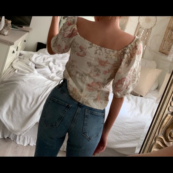 Antique Floral Blouse - Picture 2 of 4